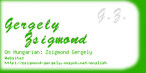 gergely zsigmond business card